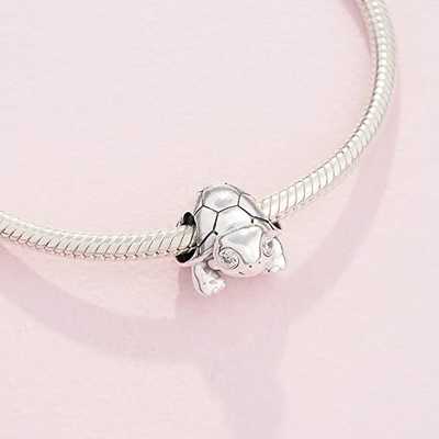 EZ Tuxedo Palm Tree Dangle Charms จี้เงินแท้ 925 พร้อม Cubic Zirconia สำหรับจี้