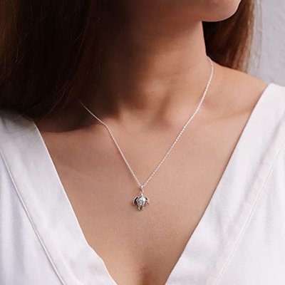 EZ Tuxedo Palm Tree Dangle Charms จี้เงินแท้ 925 พร้อม Cubic Zirconia สำหรับจี้