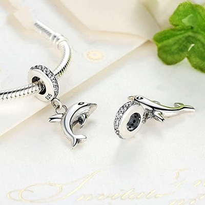 จี้ลูกปัด Charmed Owl Textured ทองคำ 14K ชุบโรเดียมสำหรับผู้หญิง