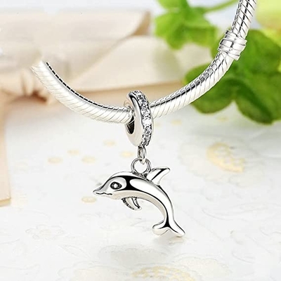 จี้ลูกปัด Charmed Owl Textured ทองคำ 14K ชุบโรเดียมสำหรับผู้หญิง