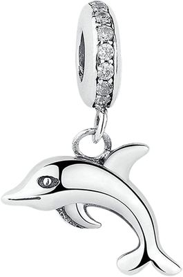 จี้ลูกปัด Charmed Owl Textured ทองคำ 14K ชุบโรเดียมสำหรับผู้หญิง