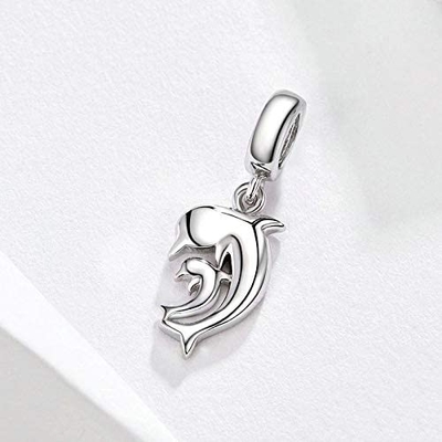 จี้ลูกปัด 925 Silver Charm Tortoise Charm Mermaid Bead Shell Charm Lucky Sea Turtle Dangle for Bracelets