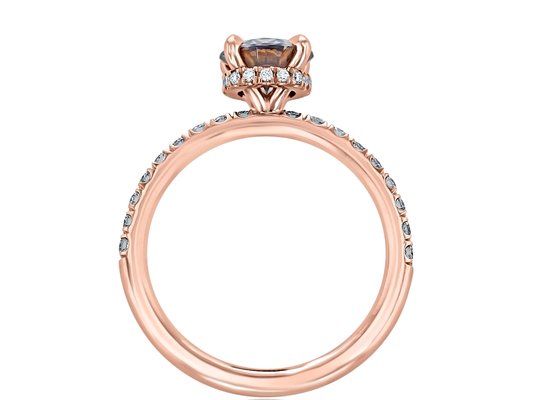 วัสดุทอง 9K Lab Grown Moissanite Ring สีเงินสีเทา 1ct 5pcs Dimension