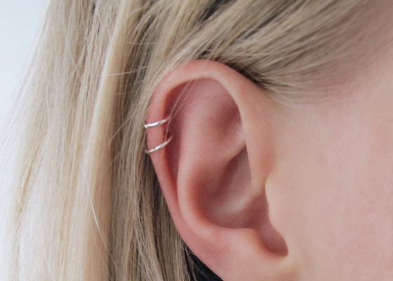 Helix Piercing 14K Gold Clicker สำหรับกระดูกอ่อน Tragus 16g-40g