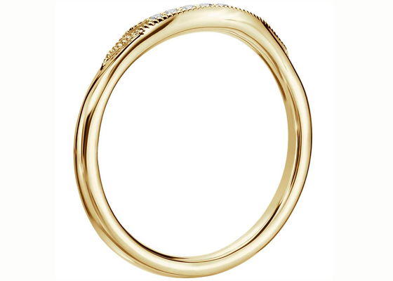 แหวนทองคำขาว 14K จิ๋วจิ๋ว, แหวนซ้อนเพชร 2 มม. 1.5 มม. 1.3 มม. Size