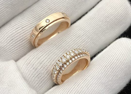 OEM 2.84ct แหวนหมั้นทองคำ 18k สีเหลืองทอง 32 ชิ้น 92 ชิ้น 3.20 กรัม Weight