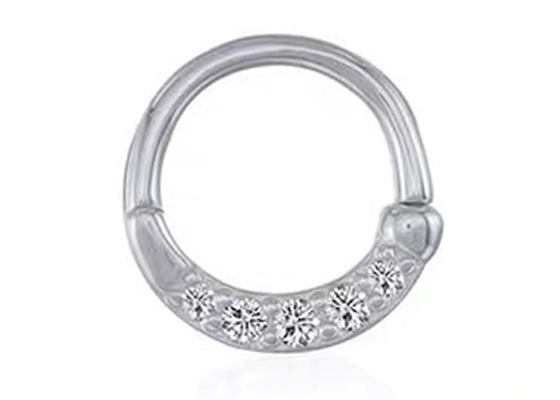 Eternity Hoop 14K Gold Clicker เจาะ OEM ODM สำหรับจมูก Septum