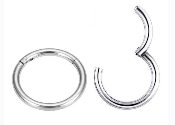 Periceing White Gold Clicker, ต่างหูห่วงทอง 14k OEM ODM สำหรับวันครบรอบ