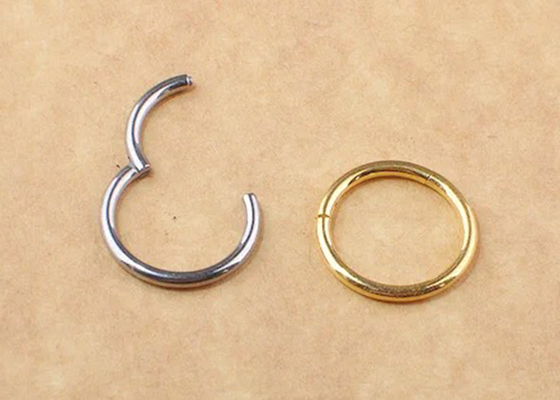 Periceing White Gold Clicker, ต่างหูห่วงทอง 14k OEM ODM สำหรับวันครบรอบ