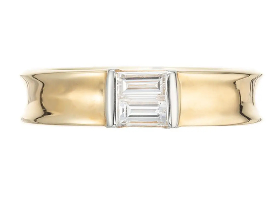 0.58ct 6x4MM Solitaire Stone 14K Solid Gold Jewellery แหวนแต่งงานเพชร