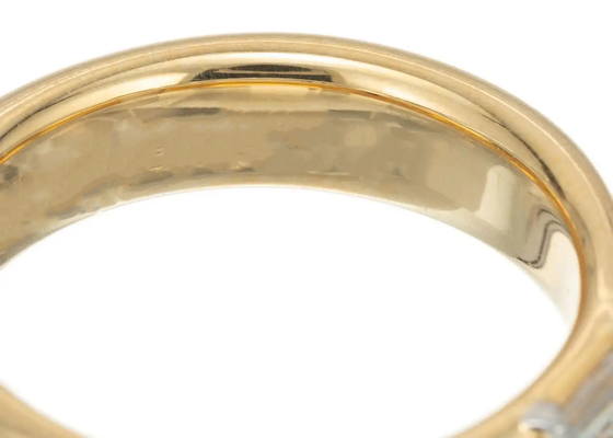 0.58ct 6x4MM Solitaire Stone 14K Solid Gold Jewellery แหวนแต่งงานเพชร