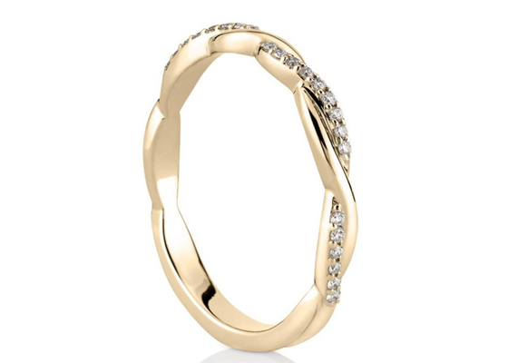 แหวนเพชรพลอยแท้ทองคำขาว 14K 0.3ct Round Cut ODM For Engagement