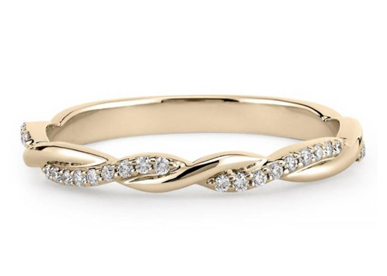 แหวนเพชรพลอยแท้ทองคำขาว 14K 0.3ct Round Cut ODM For Engagement