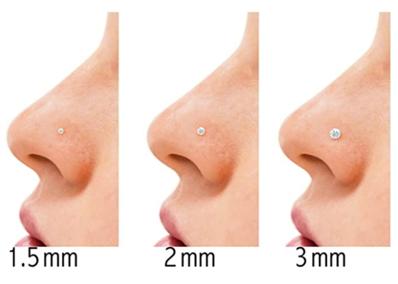 7mm 14k Gold Nose Ring, เครื่องประดับเจาะจมูกไม่ระคายเคืองOEM