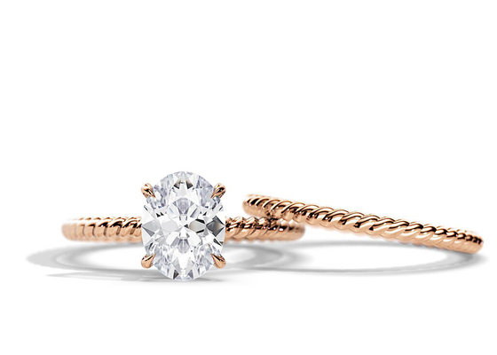 แหวนทอง 9K ทรงรี 1.5ct 6×8MM พร้อมเขี้ยว Moissanite ประเภท