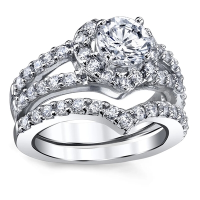 แหวนหมั้นเพชรรูปหัวใจทรงกลม 0.46CT OEM