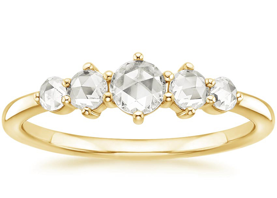แหวนหมั้นเพชร Rose Cut ขนาดต่างๆ 0.49ct 4mm Diamond Ring