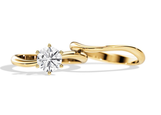 Solitaire Set แหวนหมั้นเพชรแท้ 1.0CT 6.5mm Natural diamond