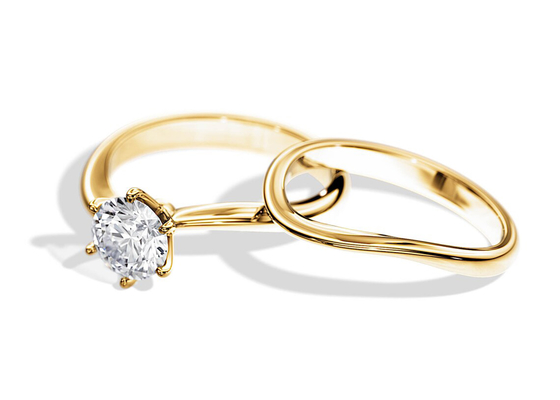Solitaire Set แหวนหมั้นเพชรแท้ 1.0CT 6.5mm Natural diamond
